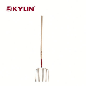 Factory Supplier Garden Digging Long Handle 10 Tine Steel Forks Pitchfork